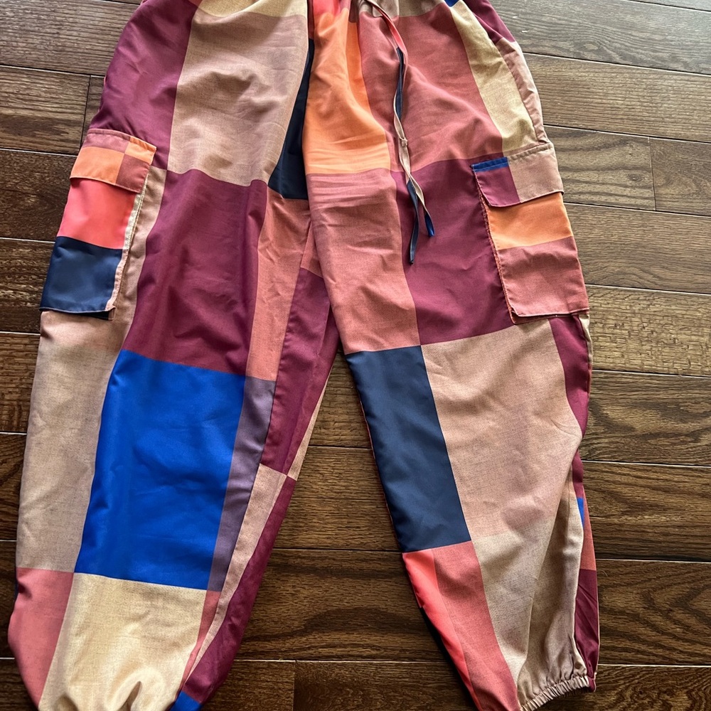 Romwe Multicolor Patchwork Pants - image 2